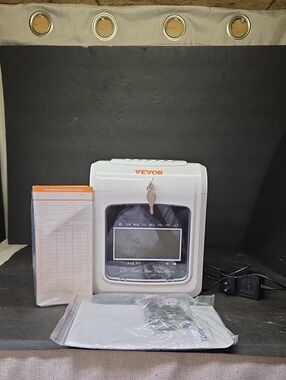 Vevor LV-25B electronic time recorder with 12V DC input and 2A rated current